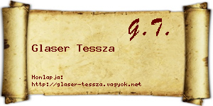 Glaser Tessza névjegykártya